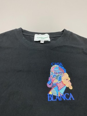 トップス CASA BLANCA Tee - XL Casablanca Shirt Mens 2XL Black Casa Blanca Portrait Graphic Tee