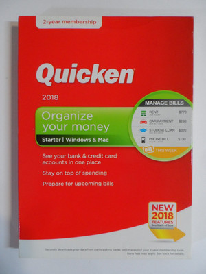Quicken 2018 Starter Edition (Windows/Mac) + Product Key
