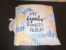 Mud Pie Children's My Family Photo Album Baby Crinkle Pets Grandparents Book Toy