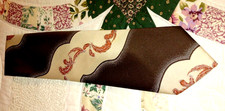 VTG WEMLON WEMBLEY NECKTIE BROWN EARTH TONES UNIQUE POLYESTER 60s FEATHER 56"