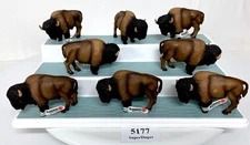 Schleich - 4" American Buffalo Bison - Animal Wildlife Figure Lot of 8- Older
