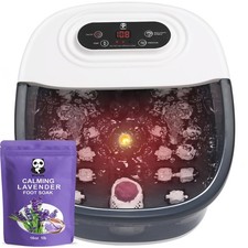 Foot Spa Bath Massager with Heat Bubbles and Vibration Massage and Jets, 16 O...