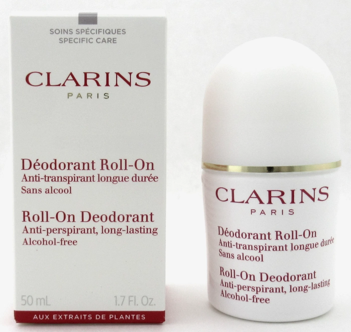 Clarins Roll On Deodorant Antiperspirant Alcohol-free 1.7 oz./ 50 ml. New Review