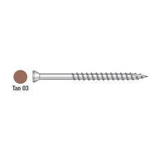 #7 x 1-5/8" STAR DRIVE TAN 03 TRIM HEAD 316SS SCREWS 350ct | T07162FTPTN03