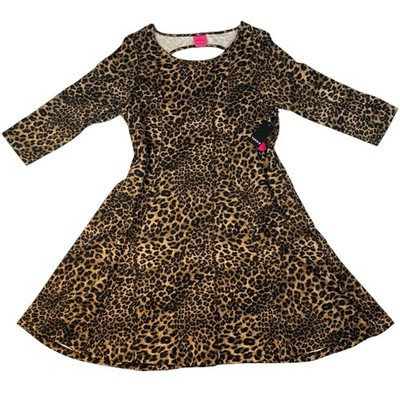 a line leopard print dress A-Line/Princess Off-the-Shoulder Satin Prom Dresses Leopard Print Sleeveless Split Side Floor-Length Formal Dresses