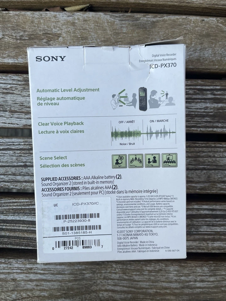 Sony PX Series ICD-PX370 4GB Mono Digital Recorder Factory  - Image 4 of 4