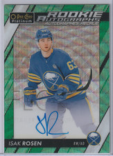 Isak Rosen 2023-24 O-Pee-Chee Platinum Emerald Surge Rookie Auto #/10