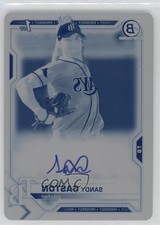 2021 Bowman Chrome Prospects Printing Plate Cyan 1/1 Sandy Gaston Auto x2o
