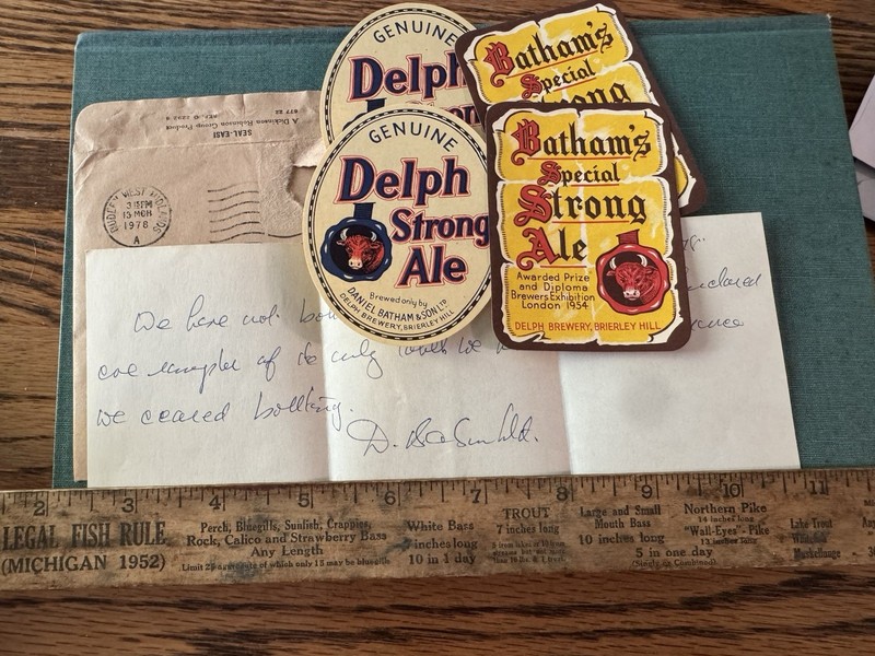 English Breweriana History Letter Envelope & Labels From Closed Brewery England