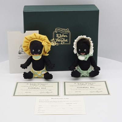 R . John Wright GolliBaby Boy & Girl Jahr 2000 / 2001 Puppen Set