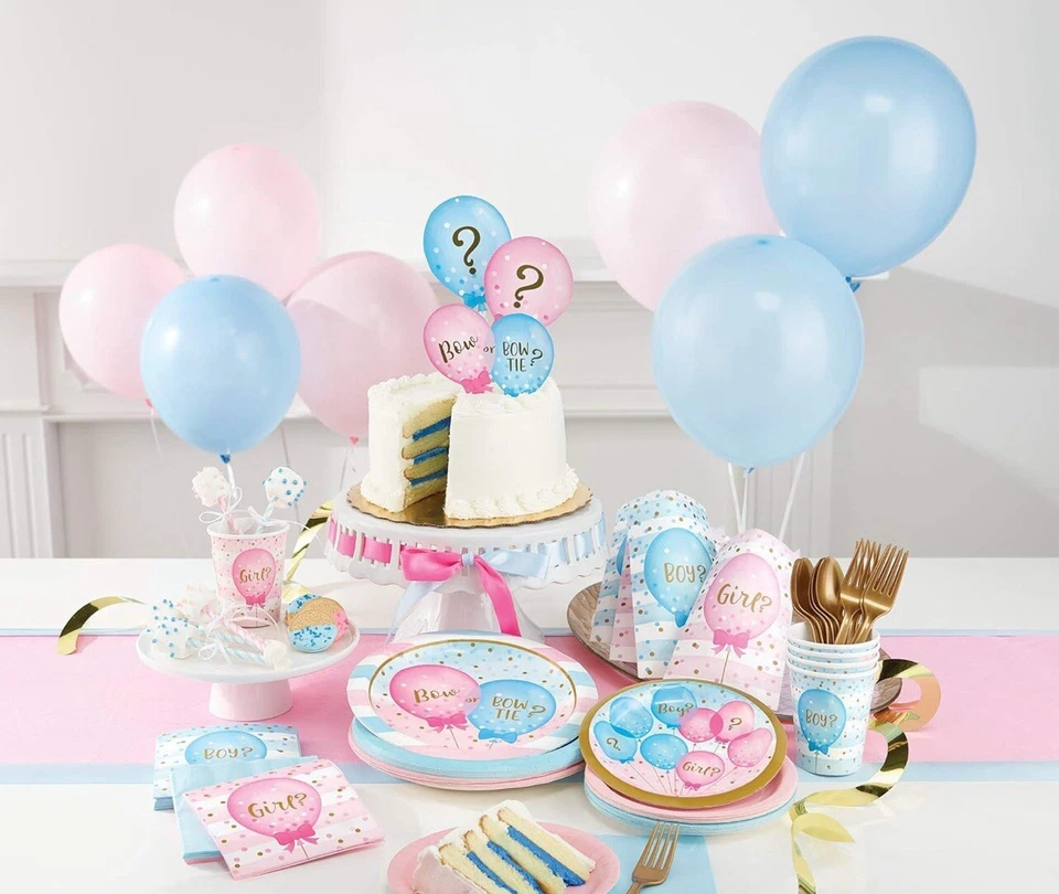 Globos reveladores de género fiesta niño niña globo metálico de Mylar Foto 2 de 2