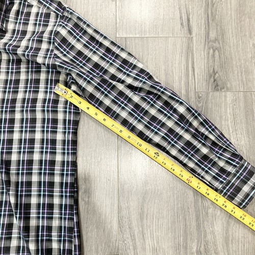 Peter Millar Crown Mens L Long Sleeve Button Down Plaid Shirt 100% Cotton - Picture 5 of 6