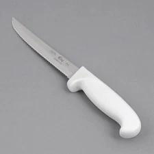  Choice 6" Serrated Edge Utility Knife with White Handle