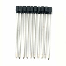 70mm Black Blue Metal Element Crystal Ink Ballpoint Pen Replace Refill Pens