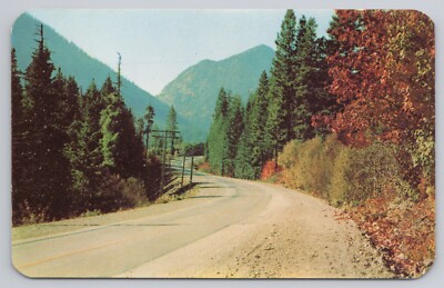 Postcard Stevens Pass Highway over the Cascade Range Washington