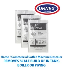 Urnex DEZCAL Activated Scale Remover Powder Coffee Brewing equipment Descale 3pk