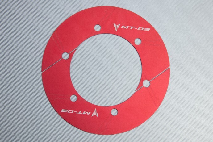 Cache poulie Yamaha MT03 660 rouge pour protéger votre courroie contre les débris
