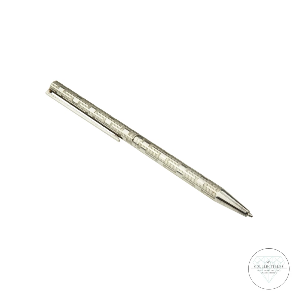 S.T. Dupont Classique Kugelschreiber Silber Drehmechanik mit Box & Garantiekarte - Bild 4 von 4