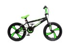 XN BMX Bike Mens Boys Freestyle BMX 20 MAG Wheel Gyro Black Green Adult XN 5 20