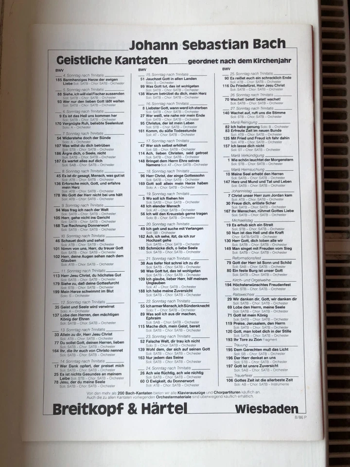 JS Bach: Cantata BWV 99 - Was Gott tut, das ist wohlgetan (2nd version) - Image 2 of 3