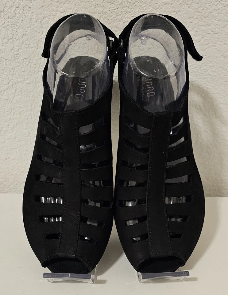 MUNO SANDALIA ABBY MUJER AMERICANA NEGRO NOBUCK Talla 9 Foto 2 de 4