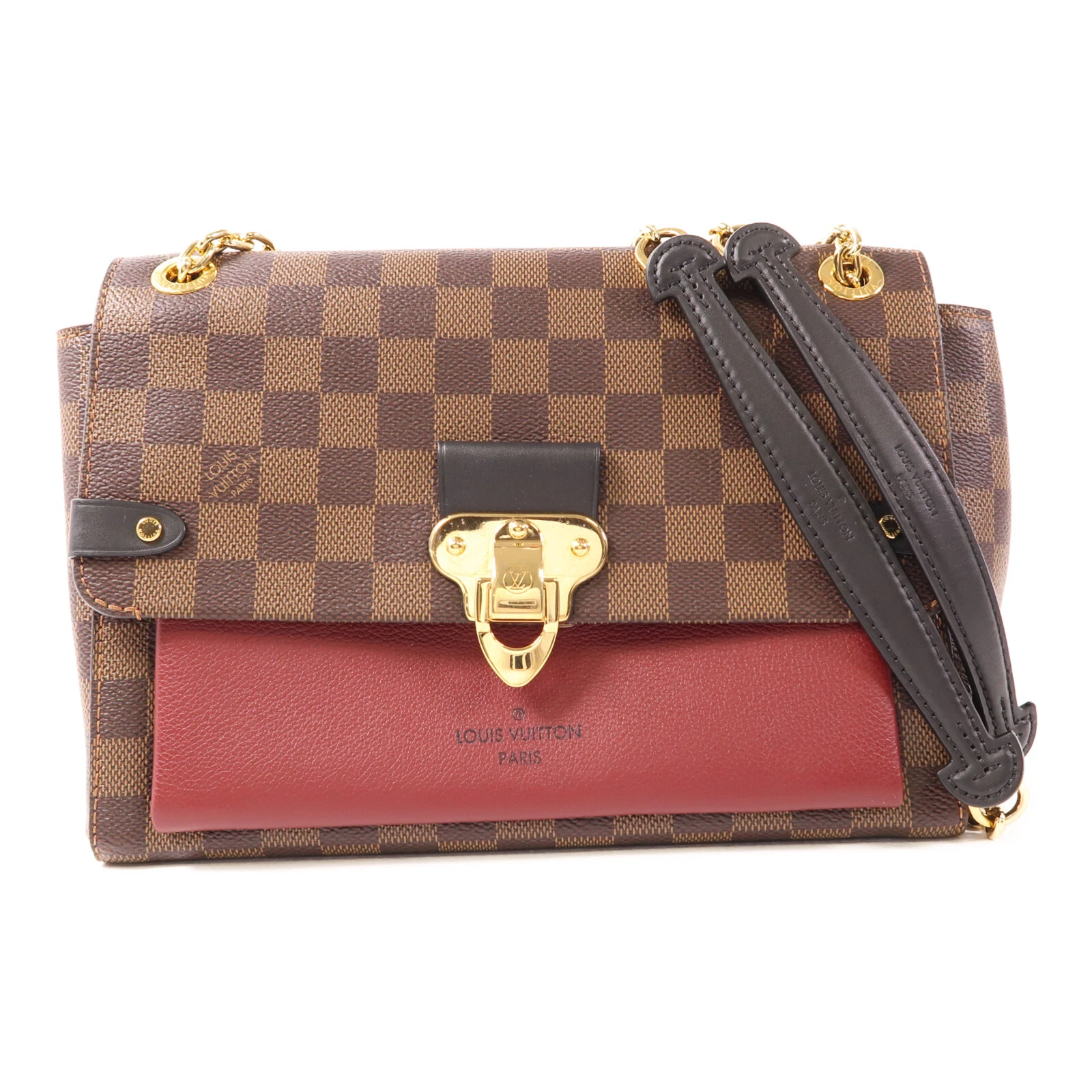LOUIS VUITTON（LV） Borsa a tracolla Louis Vuitton LV GHW Vavin PM catena Damier N40109 marrone