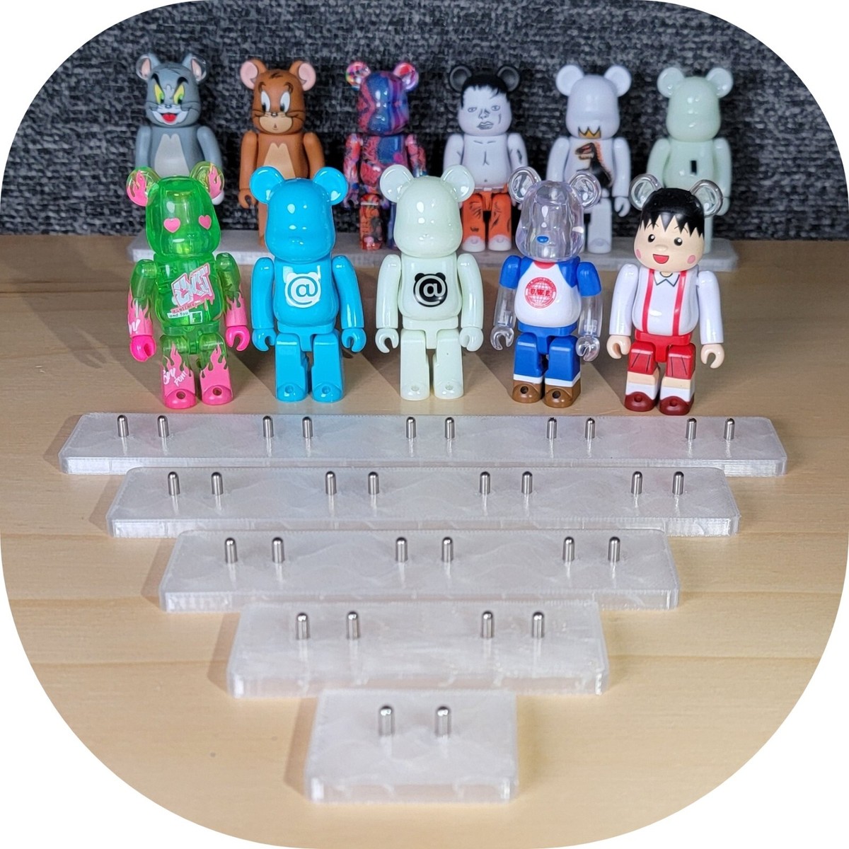 New Custom Display Stands for Medicom Toys Bearbrick 100% 3 New Custom Display Stands for Medicom Toys Bearbrick 100% 3