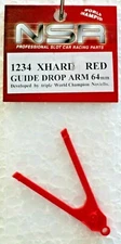 1234 NSR Guide Drop Arm for Pickup 64mm Extra Hard Red 1:32 Slot Car Part