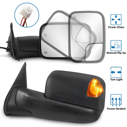 2x Power Heated Side View Tow Mirrors w/ Turn Signal For 2005-2015 Toyota Tacoma