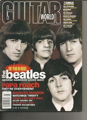 Guitar World The Beatles George Harrison Papa Roach Offspring Geddy Lee  VG+ D