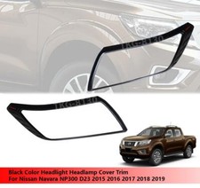 Moldura de faro negra para Nissan Navara NP300 2015, 2016, 2017, 2018, 2019