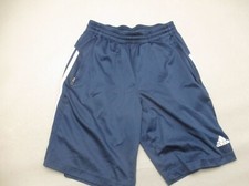 ADIDAS CLIMALITE Size M Boys Blue Stretch Waist Zip Pocket Running Shorts 082