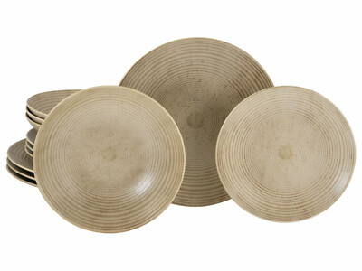 CreaTable - Catania - Tellerset 12-tlg (Sand)