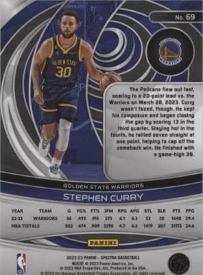 2022-23 Panini Spectra - Stephen Curry #69 for sale | eBay