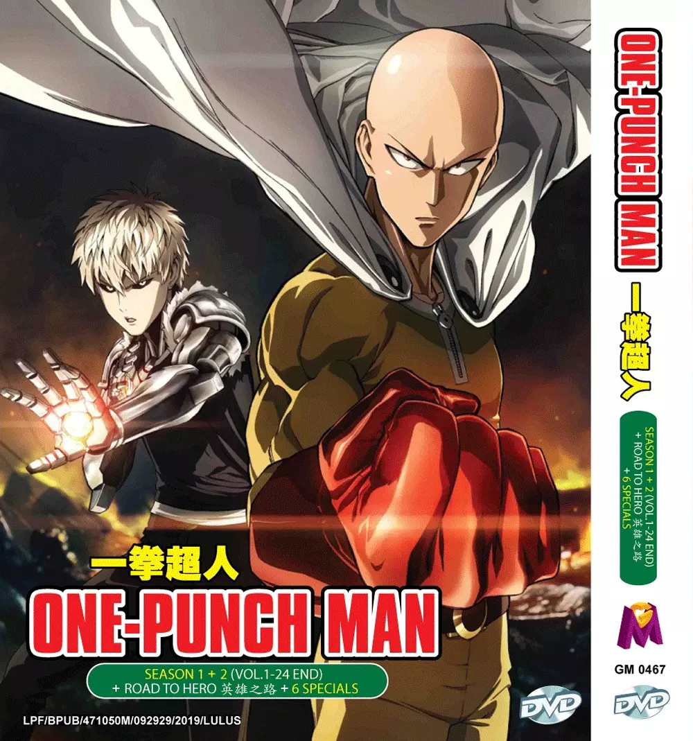 DVD ANIME One Punch Man Season 1-2 Vol.1-24 End ENGLISH VERSION Region All