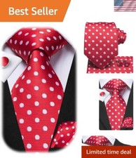 Versatile Silk Necktie Set with Handkerchief and Cufflinks - Perfect for Any Man