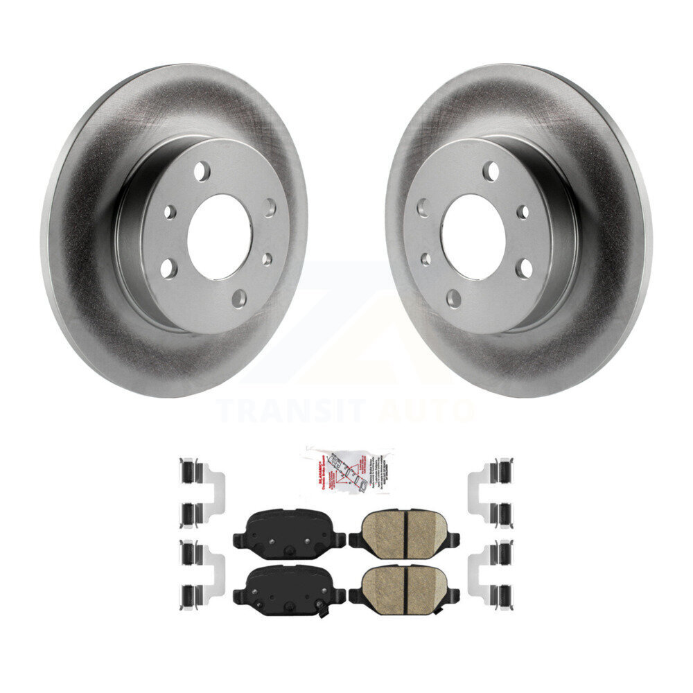 Rear Coated Disc Brake Rotors And Ceramic Pads Kit For Fiat 500 KGA-103804