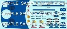 Repro 1/25 K&B Ford GT Decal Set