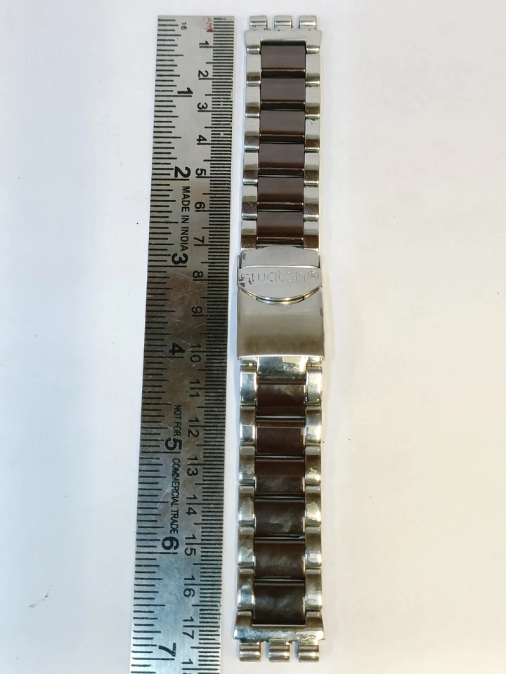 BANDA USADA CORREA MUESTRA ACERO INOXIDABLE Y CERÁMICA BANDA ANCHO 19,MM Foto 3 de 4