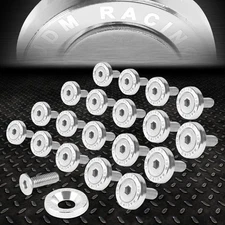 20 PCS 20MM WIDE ALUMINUM FENDER WASHERS BOLTS SCREW DRESS UP KIT M6X1.0 SILVER