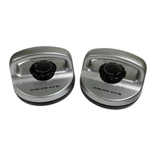 (2) Gold's Gym Silver Rotating Locking Pushup Handle Bar Stands