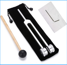 128Hz Healing Tuning Fork With Silicone Hammer Sound Therapy Musical Instrument