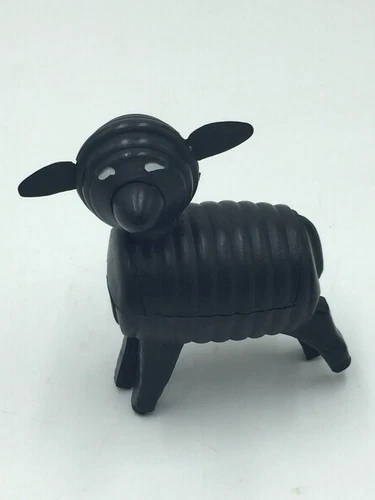 Vintage Fisher Price Little People Hex Screw Black Sheep Lamb,K26