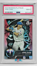 2023 Bowman Platinum Josh Jung Rookie Card #1 PSA 10. rookie card picture