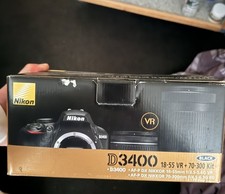 Nikon D3400 DSLR Camera Black With Lenses And Accessories