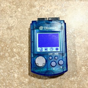 Sega Dreamcast Clear Blue VMU Memory Card HKT-7000 Japan OEM Region Free Tested