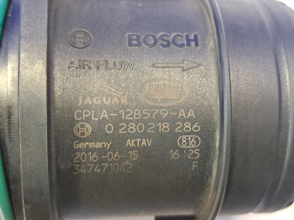 Jaguar XJ X351 2016 gasolina MAF medidor de flujo de aire másico sensor CPLA12B579AA BPR43692 - Imagen 4 de 4