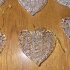 House of Lloyd Vintage Clear Glass Heart Ornaments 54-343 - Set of 6 - NOS — photo 5
