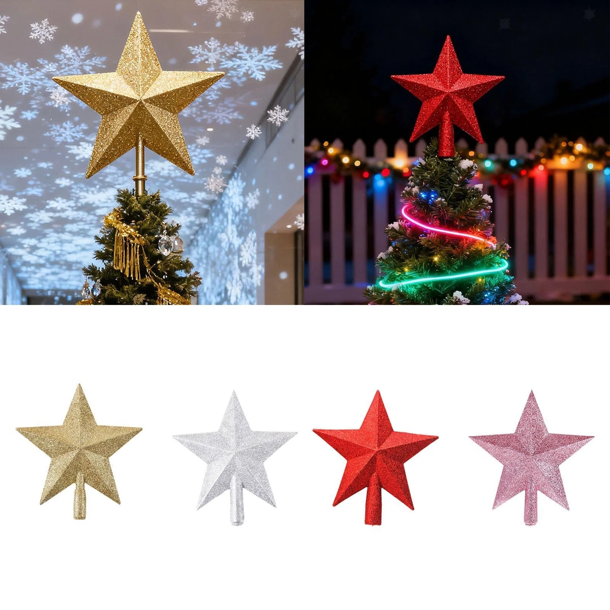 Puntale per albero di Natale, angelo creativo, decorazione per la casa, ornamento per albero di Natale, decorazione per interni fuori ghiaccio, Capodanno, decorazione per albero di Natale (bianco