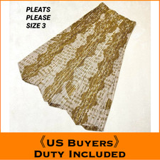  Pleats Please Issey Miyake  Food Menu Recipe Print , Long Skirts , Authentic